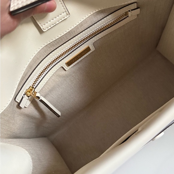 NWT , tory burch ella bio small tote warm white 145612 - Picture 6 of 16